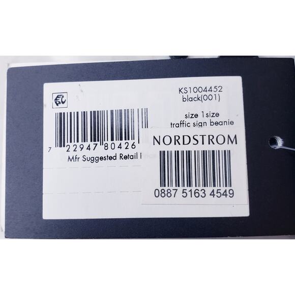 NWT KATE SPADE Traffic Sign Beanie Cap Wool Blend Women's OSFM Black Green Red - Picture 4 of 6